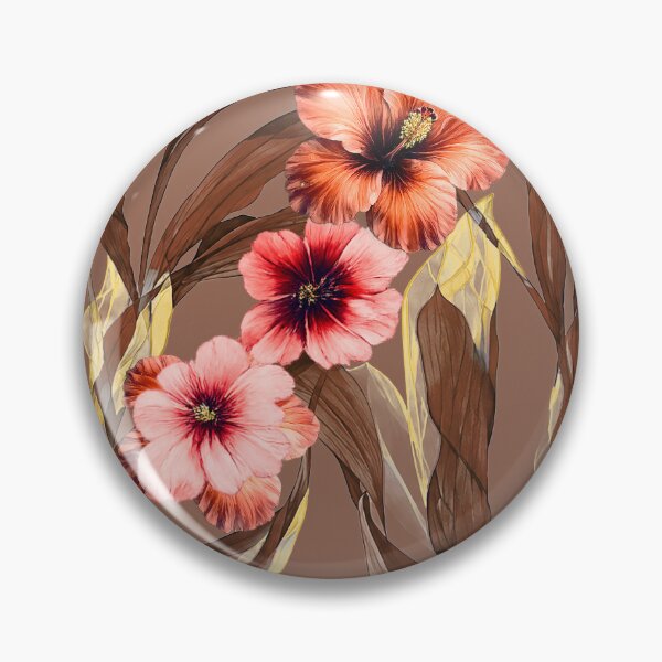 Item preview, Coral Pink Hibiscus Floral Pattern designed and sold by imaniko.