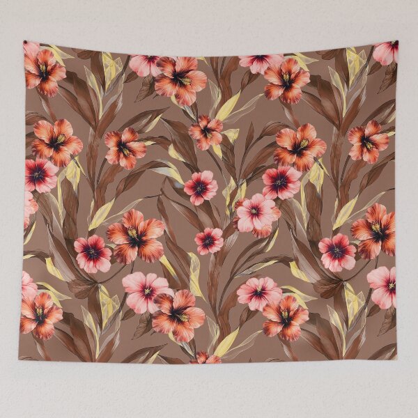 Item preview, Coral Pink Hibiscus Floral Pattern designed and sold by imaniko.
