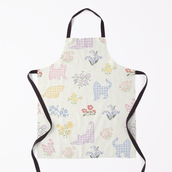 Item preview, Pastel Gingham Cat Pattern | Cottage Floral Seamless Design designed and sold by Shars-creations.