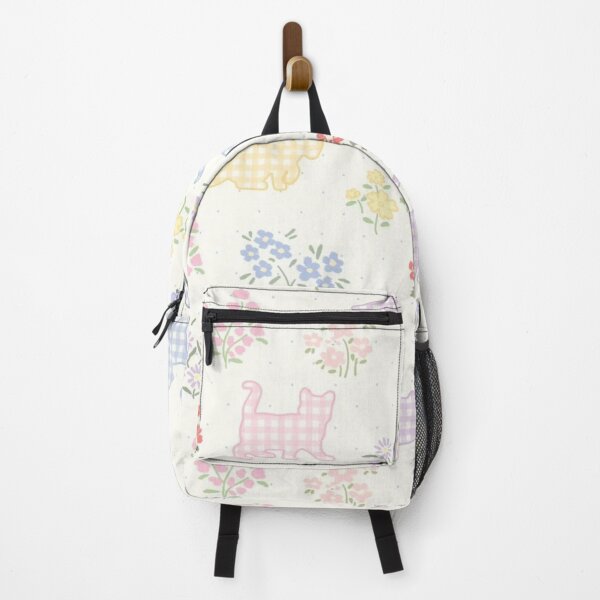 Item preview, Pastel Gingham Cat Pattern | Cottage Floral Seamless Design designed and sold by Shars-creations.