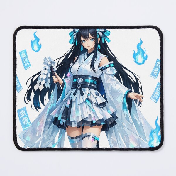 Item preview, Cyber Spirit Shrine Maiden | Futuristic Holographic Miko Anime designed and sold by Sticleg.
