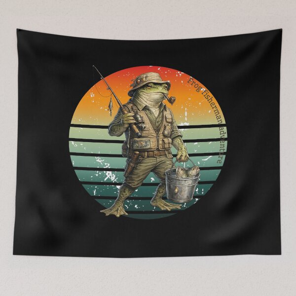 Item preview, Frog fisherman adventure designed and sold by gomood.
