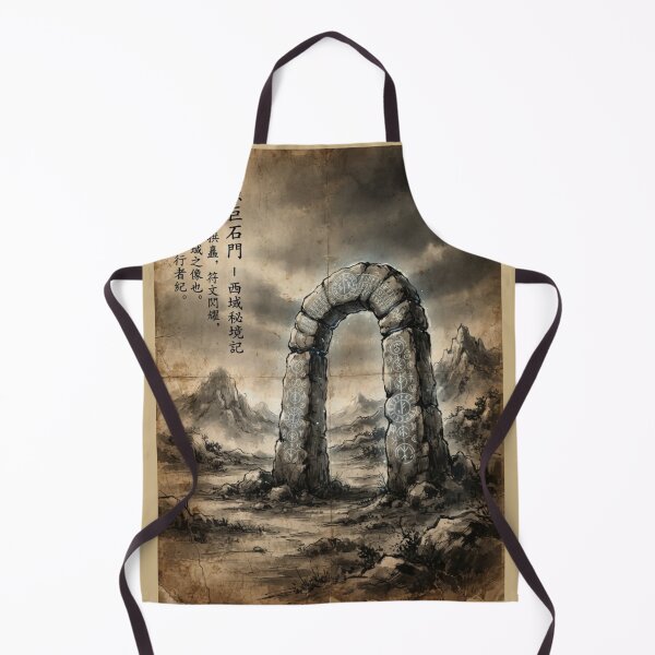Item preview, The Portal of Ancient Runes Sumi-e Ink Wash designed and sold by DuckOddity.