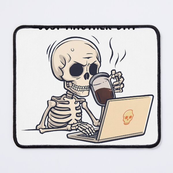 Item preview, Just Another Day in Paradise Funny Skeleton Coffee Laptop designed and sold by Foxiquie | Creative Sticker Studio.