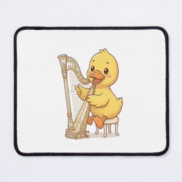 Item preview, Cute Duck Playing Elegant Harp designed and sold by Ella_Sketch.