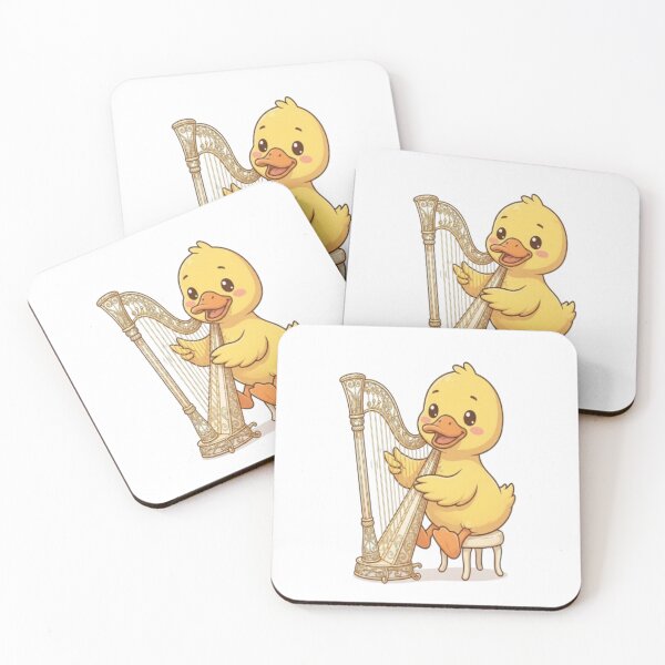 Item preview, Cute Duck Playing Elegant Harp designed and sold by Ella_Sketch.