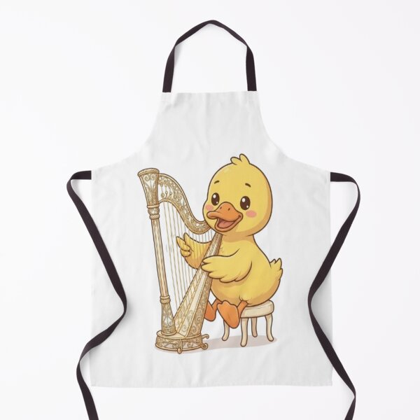 Item preview, Cute Duck Playing Elegant Harp designed and sold by Ella_Sketch.