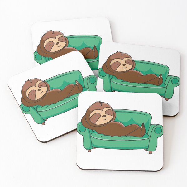 Item preview, Cute Sleeping Sloth on Cozy Couch designed and sold by سله أرت.
