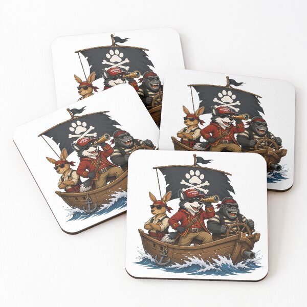 Item preview, Rebellicious Animal Pirates designed and sold by Mangurrian Shop.