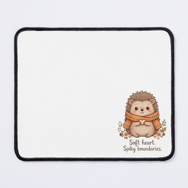 Item preview, Soft Heart Spiky Boundaries Cute Hedgehog Self Care Quote designed and sold by Dewer Shop.