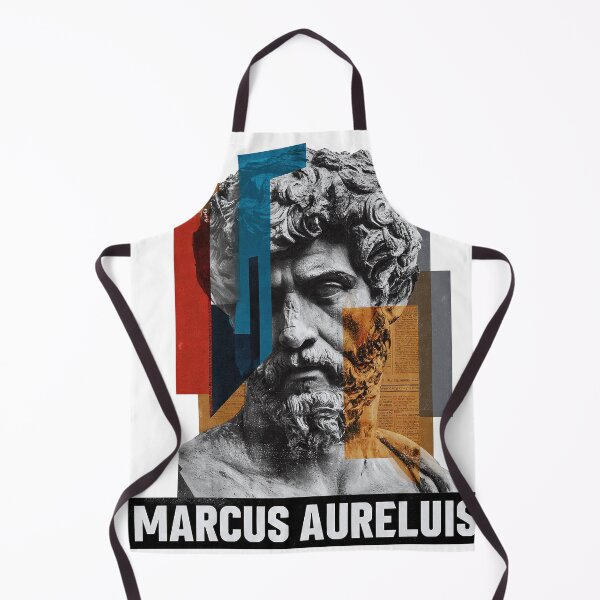 Item preview, Marcus Aurelius Stoic Portrait - Roman Emperor Abstract Collage Art designed and sold by OzzFrequency.