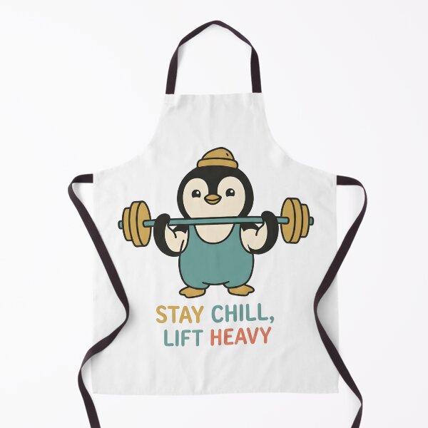 Item preview, Penguin Lifting Weights Funny Gym Motivation Retro Fitness designed and sold by dreephic22.