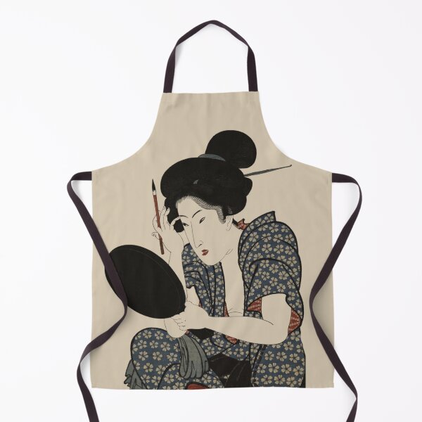 Item preview, Japanese Woman - Modern Ukiyo-e Portrait - Japandi, Beige designed and sold by Black Swallow.
