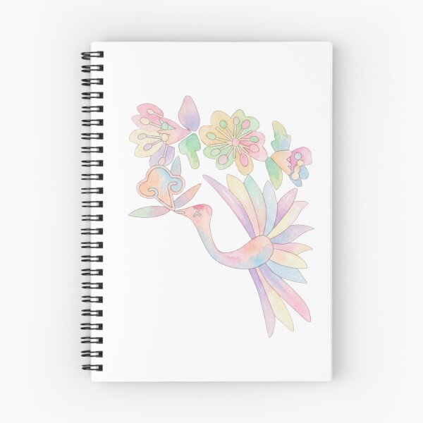 Item preview, Korean Traditional Pastel Bird and Floral Watercolor Pattern designed and sold by Yiruda-Art.