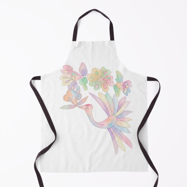 Item preview, Korean Traditional Pastel Bird and Floral Watercolor Pattern designed and sold by Yiruda-Art.