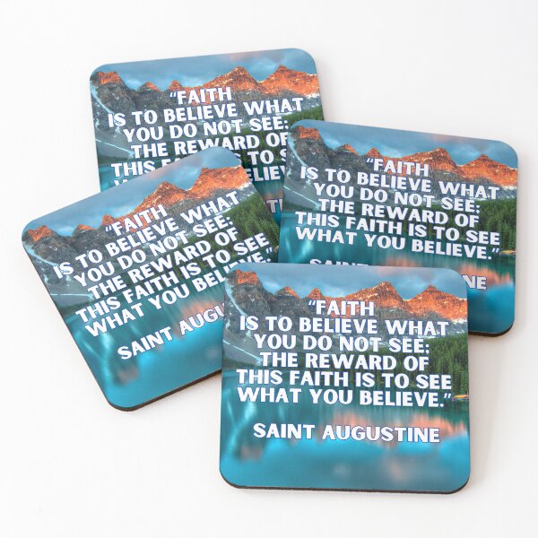 Item preview, Faith Is to Believe – St. Augustine Quote designed and sold by icreativestudio.