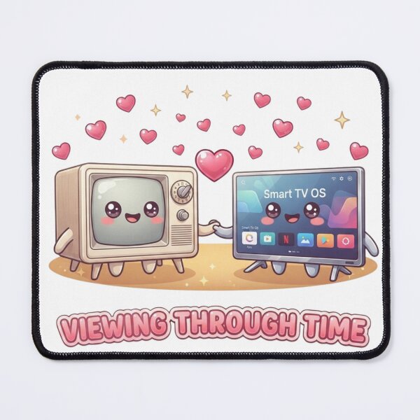 Item preview, Vintage Retro TV and Modern Smart TV Kawaii Art designed and sold by M.Store.