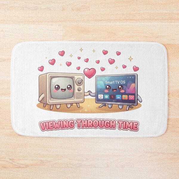 Item preview, Vintage Retro TV and Modern Smart TV Kawaii Art designed and sold by M.Store.