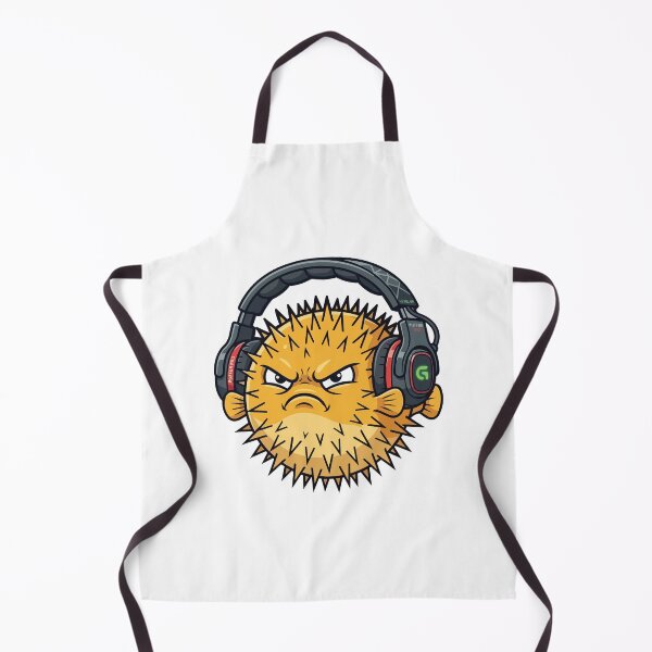 Item preview, Gamer Pufferfish Wearing Headphones Introvert designed and sold by Arc2020.