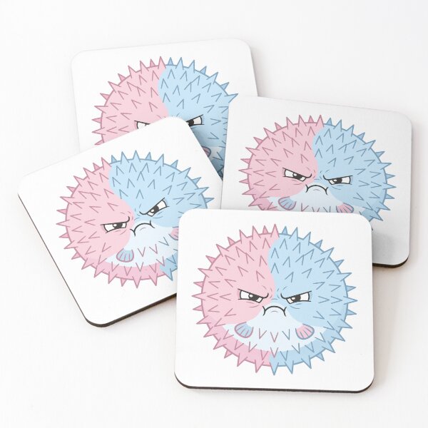 Item preview, Social Battery Empty Pastel Kawaii Pufferfish designed and sold by Arc2020.