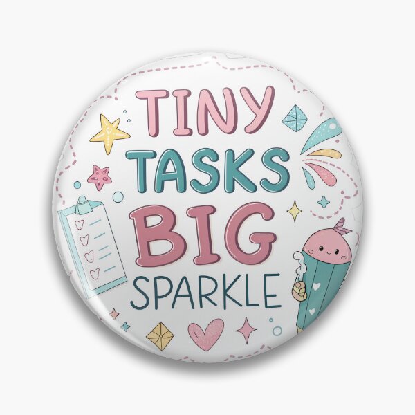 Item preview, Tiny Tasks Big Sparkle Pastel Checklist Sticker designed and sold by KHCreativeLab.