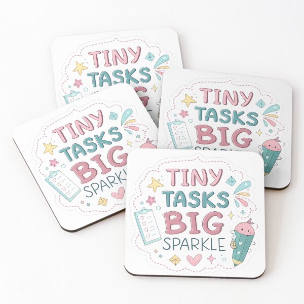 Item preview, Tiny Tasks Big Sparkle Pastel Checklist Sticker designed and sold by KHCreativeLab.