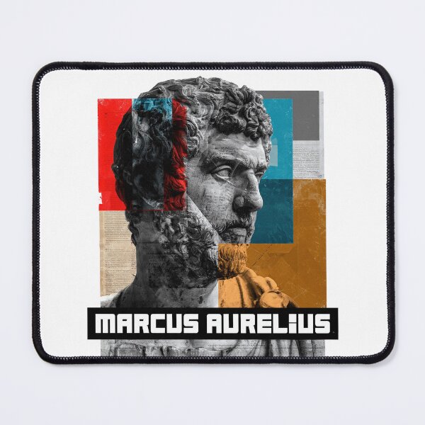 Item preview, Marcus Aurelius Stoic Portrait - Roman Emperor Abstract Collage Art designed and sold by OzzFrequency.