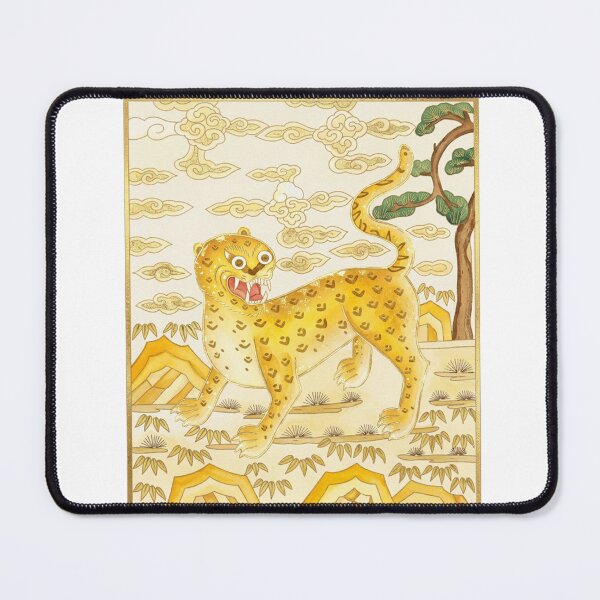 Item preview, Korean Traditional Golden Tiger Folk Art Pattern designed and sold by Yiruda-Art.