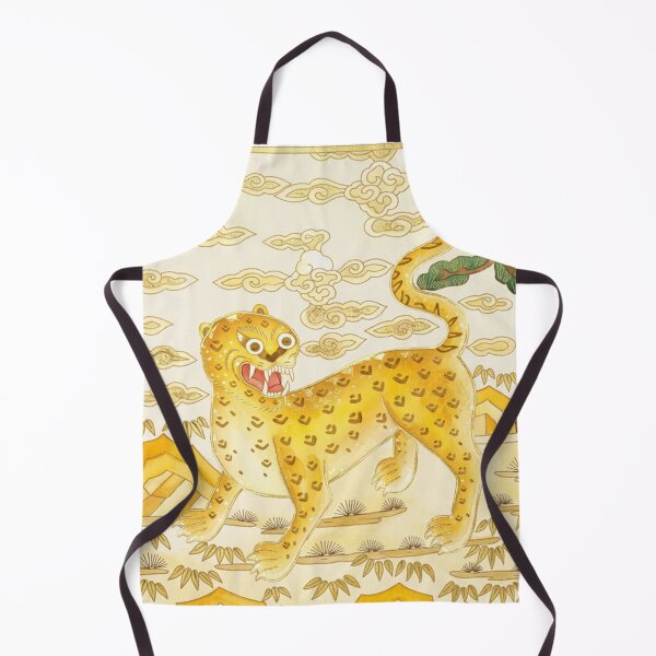 Item preview, Korean Traditional Golden Tiger Folk Art Pattern designed and sold by Yiruda-Art.