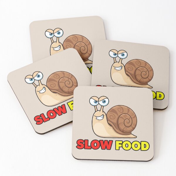 Item preview, Slow Food Funny Snail Illustration – Fast Food Parody Humor Design 3 designed and sold by WordPlayStudio.