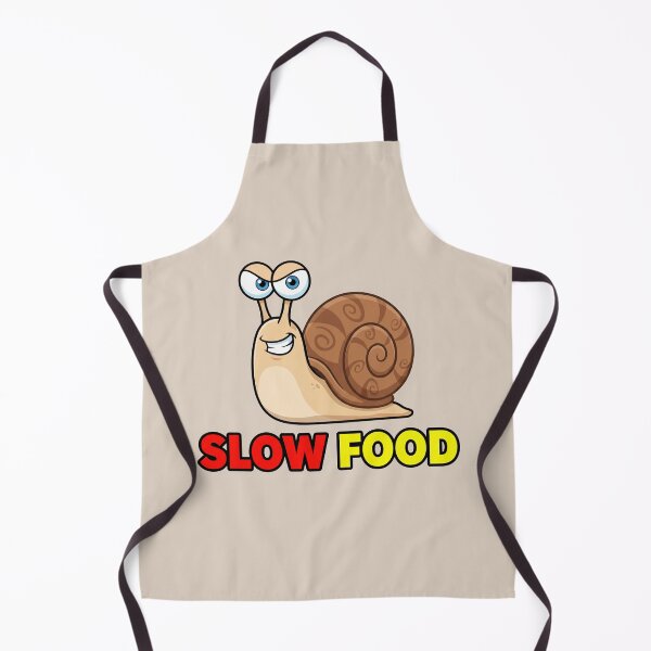 Item preview, Slow Food Funny Snail Illustration – Fast Food Parody Humor Design 3 designed and sold by WordPlayStudio.