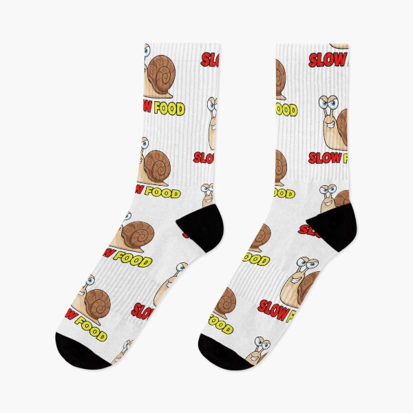 Item preview, Slow Food Funny Snail Illustration – Fast Food Parody Humor Design 3 designed and sold by WordPlayStudio.