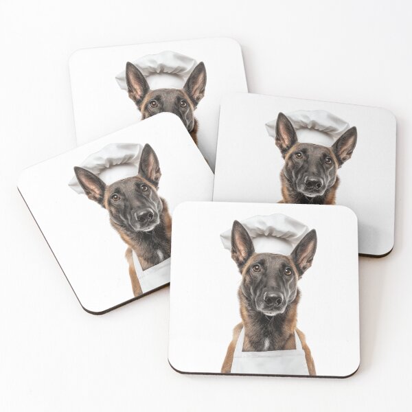 Item preview, Funny Belgian Malinois Dog Chef Realistic Animal Cooking Humor Art designed and sold by LazyOwlStore.
