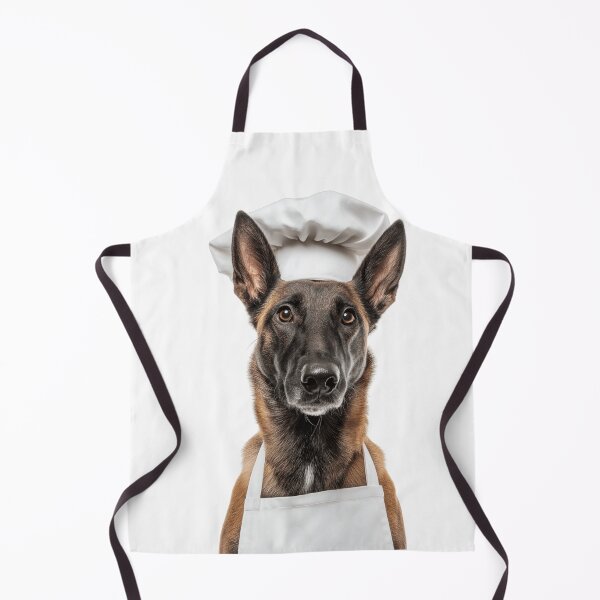Item preview, Funny Belgian Malinois Dog Chef Realistic Animal Cooking Humor Art designed and sold by LazyOwlStore.