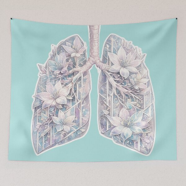 Item preview, Abstract Floral Lungs – Pastel Geometry designed and sold by LuluLeb.