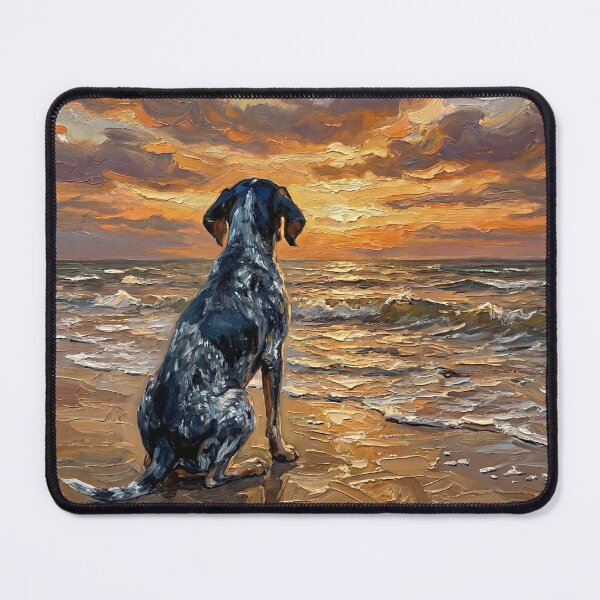 Item preview, Beach Day – Blue Tick Coonhound designed and sold by AjaTrier.