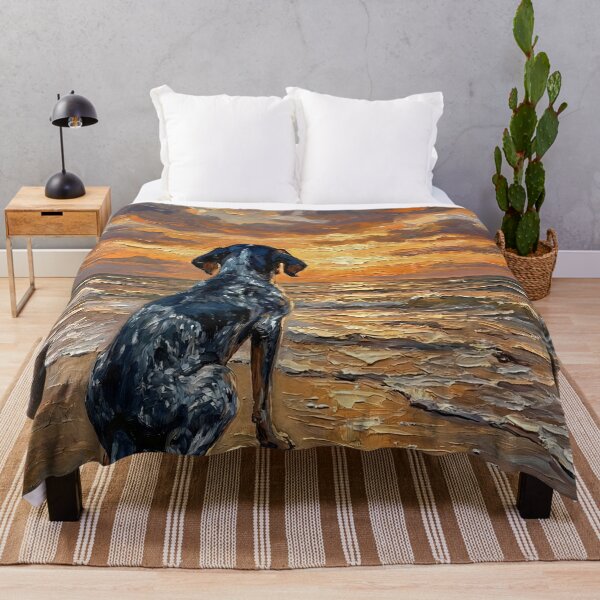 Item preview, Beach Day – Blue Tick Coonhound designed and sold by AjaTrier.