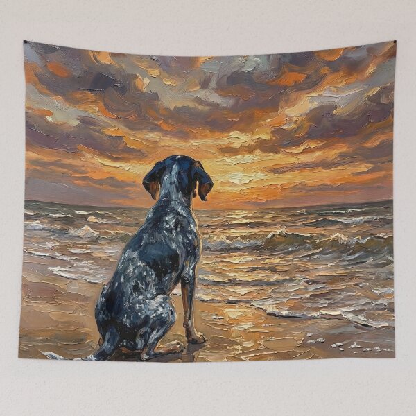 Item preview, Beach Day – Blue Tick Coonhound designed and sold by AjaTrier.