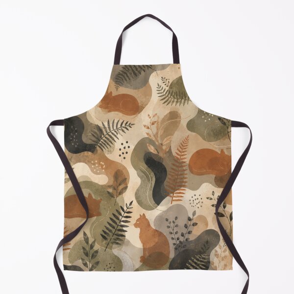 Item preview, Woodland Botanical Cat Pattern designed and sold by Mindworx21.