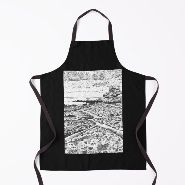 Item preview, L'Etacq Bay, Jersey black and white drawing designed and sold by Tiger's Eye Books.