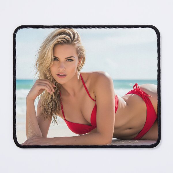 Item preview, Blonde model in Red Bikini designed and sold by Neon Jungle.