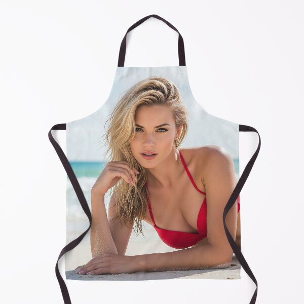 Aperçu de l'œuvre Mannequin blonde en bikini rouge créée et vendue par Neon Jungle.