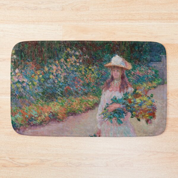 Item preview, romantic Impressionist painting of a woman in a garden  designed and sold by SENSIBILITY2020.