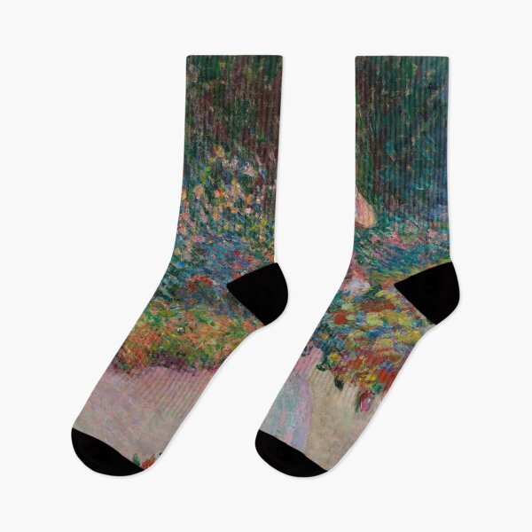 Item preview, romantic Impressionist painting of a woman in a garden  designed and sold by SENSIBILITY2020.