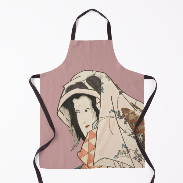 Item preview, Japanese Kabuki Actor - Modern Ukiyo-e Portrait - Japandi, Dusty Pink designed and sold by Black Swallow.