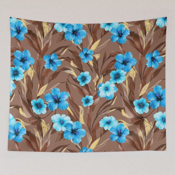 Item preview, Blue Hibiscus Floral Pattern designed and sold by imaniko.
