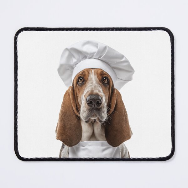 Item preview, Funny Basset Hound Dog Chef Realistic Animal Cooking Humor Art designed and sold by LazyOwlStore.