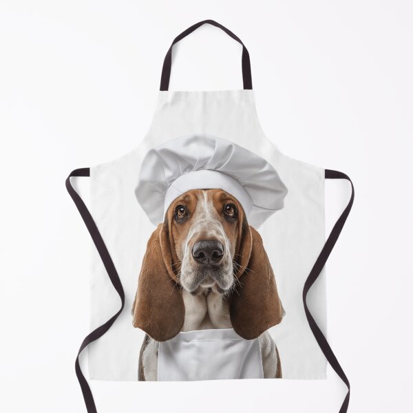 Item preview, Funny Basset Hound Dog Chef Realistic Animal Cooking Humor Art designed and sold by LazyOwlStore.