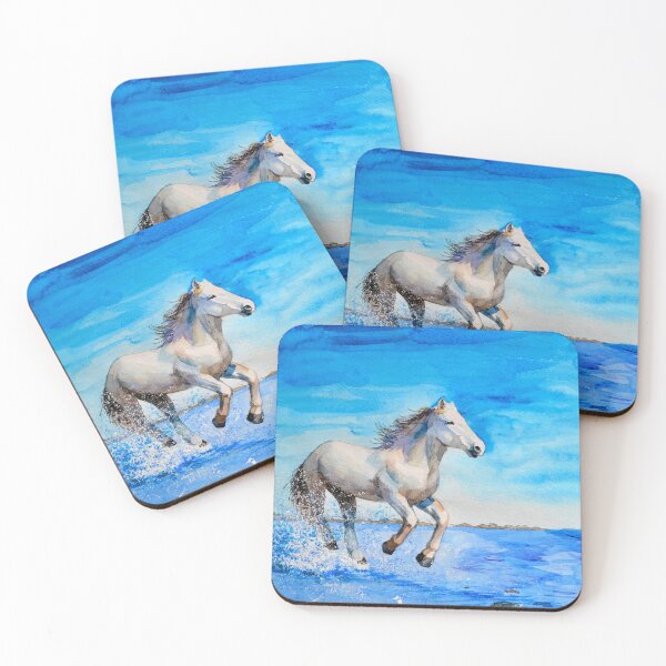 Item preview, White running horse among the sea designed and sold by Kassyopea.
