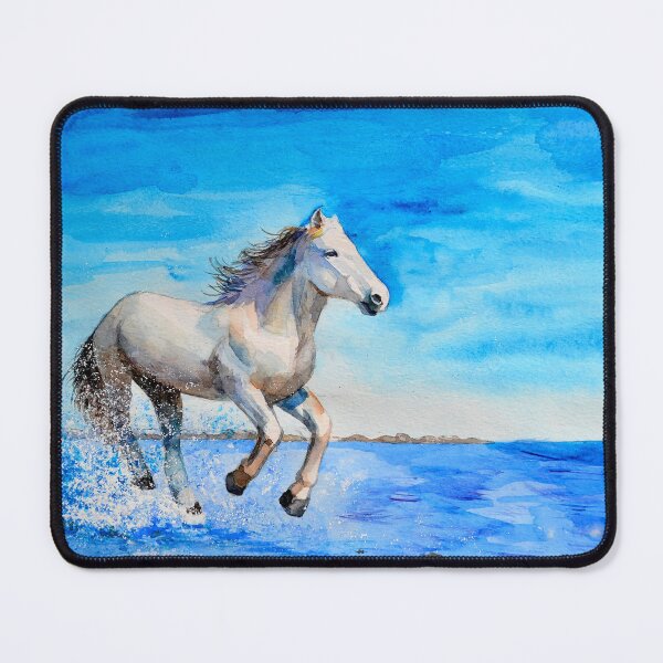 Item preview, White running horse among the sea designed and sold by Kassyopea.